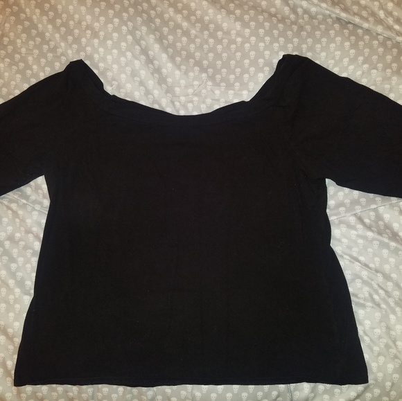 torrid Tops - Torrid Bardot Black Off Shoulder Top Size 3 or 4